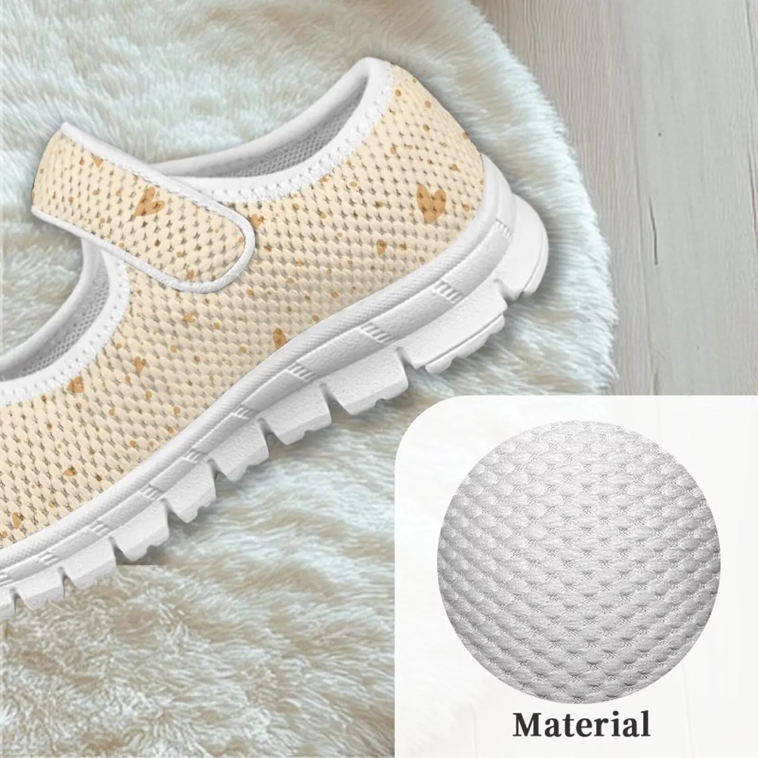 Cute Animals Print Girls Mary Jane Shoes Mesh School Sneaker Toddler Breathable Dress Shoes for Hiking Camping Travel