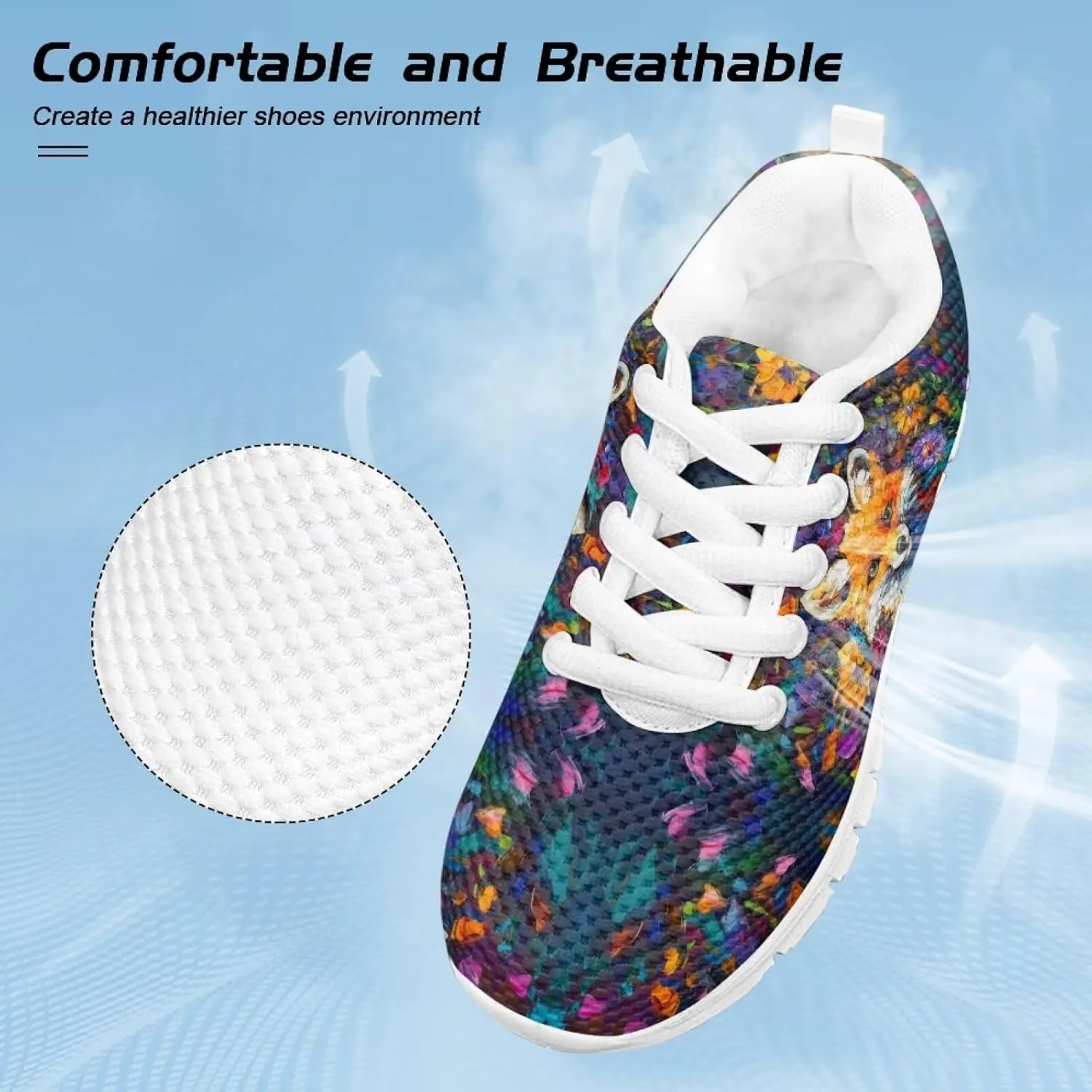 Cute Axolotl Girls Running Shoes Trendy Sneakers for Kids Athletic Shoes