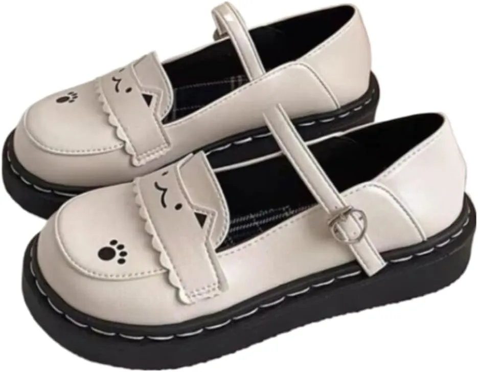 Cute Mary Janes Shoes Platform Chunky Round Toe Sweet Lolita School Shoes JK Fashion Pumps for Women Girls Kawaii Aesthetic Everyday Wear, Cosplay, Campus, Anime Conventions