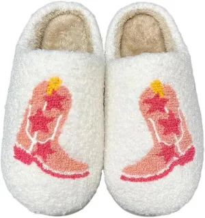 Cute Slippers For Women Men Fuzzy Cushioned Comfort Slip-On House Shoes Memory Foam Slippers