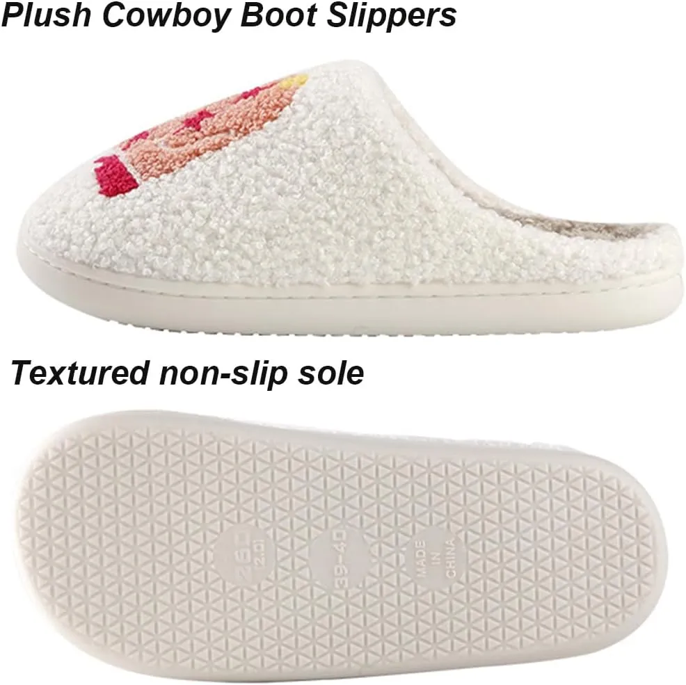 Cute Slippers For Women Men Fuzzy Cushioned Comfort Slip-On House Shoes Memory Foam Slippers