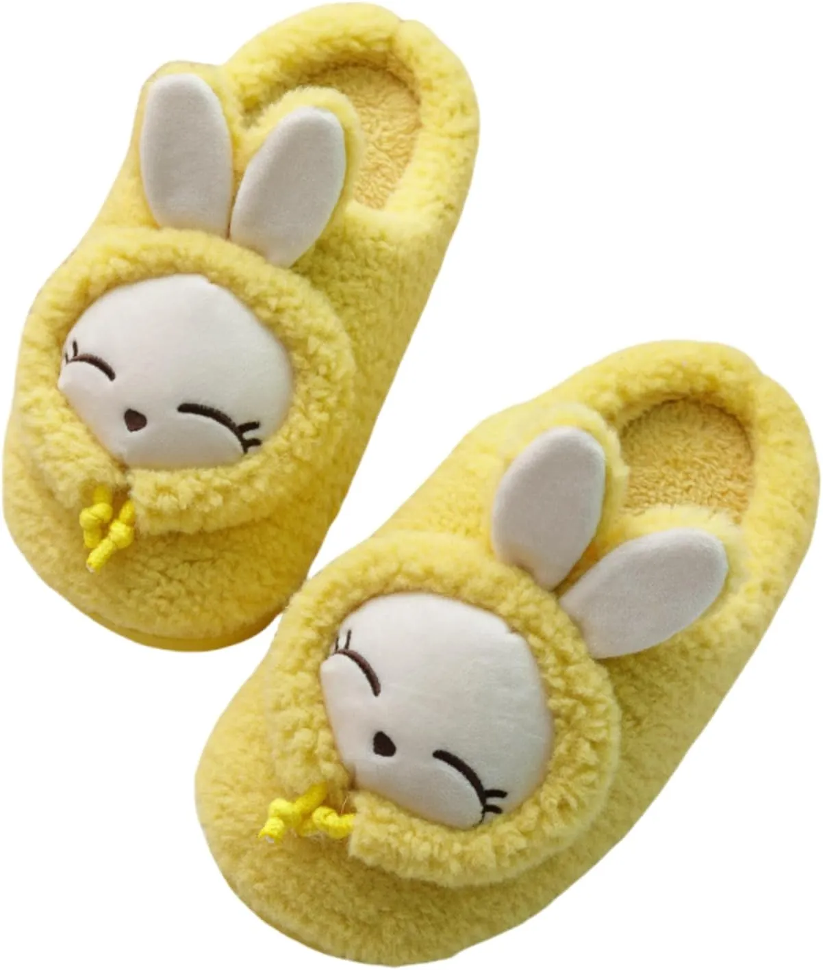 Cute Winter Rabbit Slippers for Couples, Cozy & Warm Indoor Footwear, Charming furry Slippers, Wheat ear wool & Anti-Skid PVC Sole indoor footwear