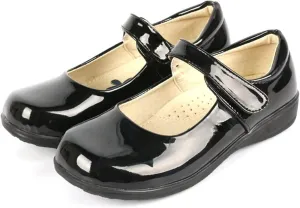 DADAWEN Girl's Strap School Uniform Dress Shoe Mary Jane Flat (Toddler/Little Kid/Big Kid)