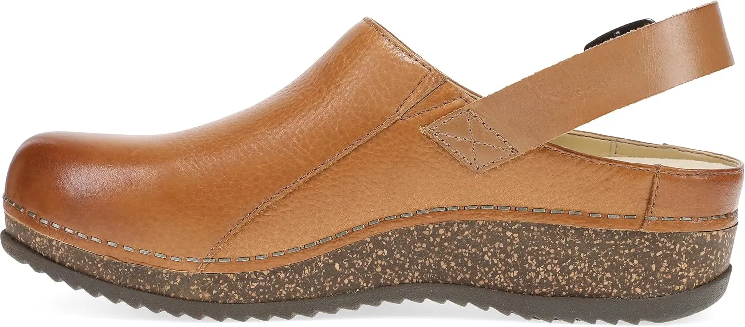 Dansko Women's Merrin Sling-Back Mule Clog-Dual Density Cork/EVA Midsole and Lightweight Rubber Outsole Provide Durable and Comfortable Ride on Patented Stapled Construction