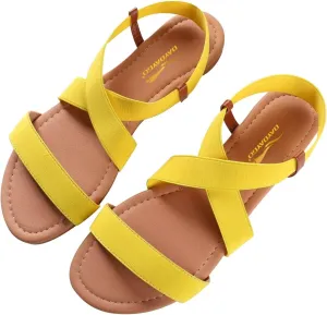 DAYDAYGO Women's Elastic Flat Sandals