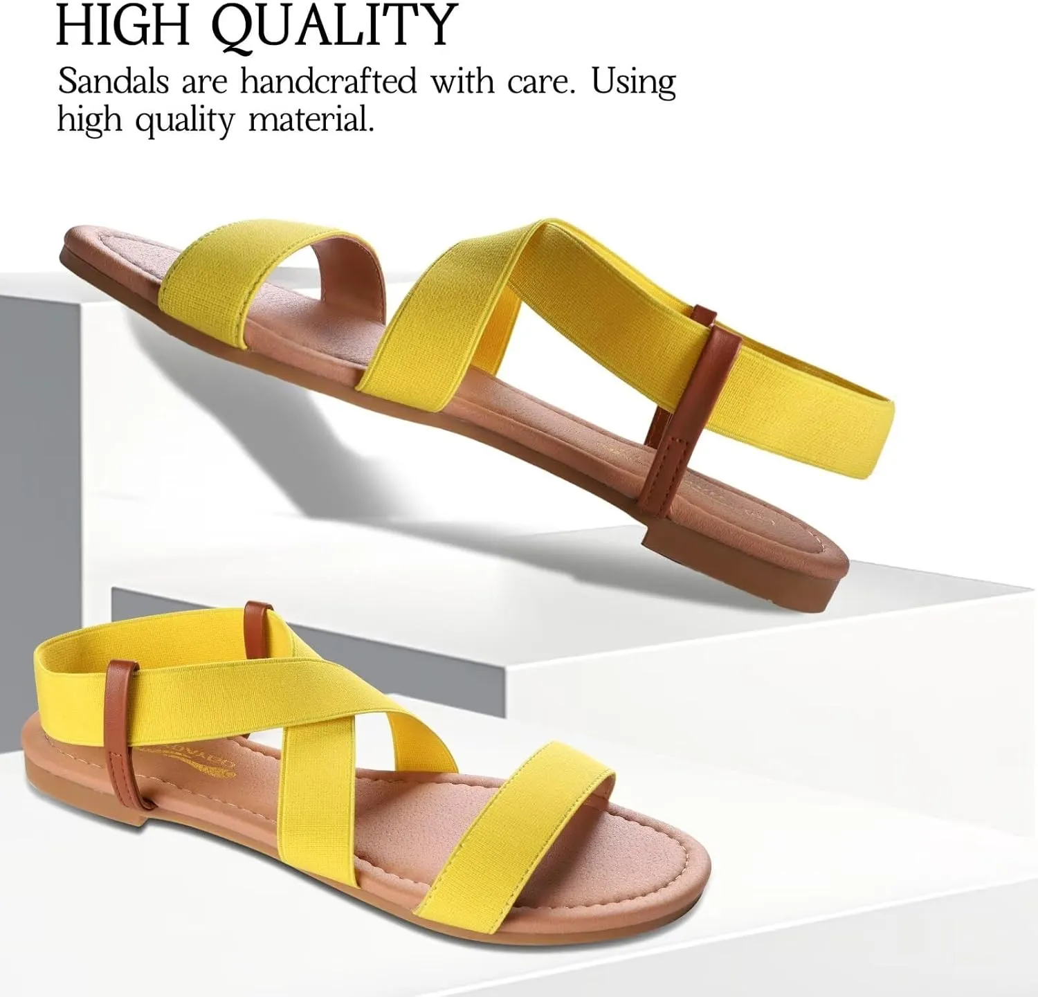 DAYDAYGO Women's Elastic Flat Sandals