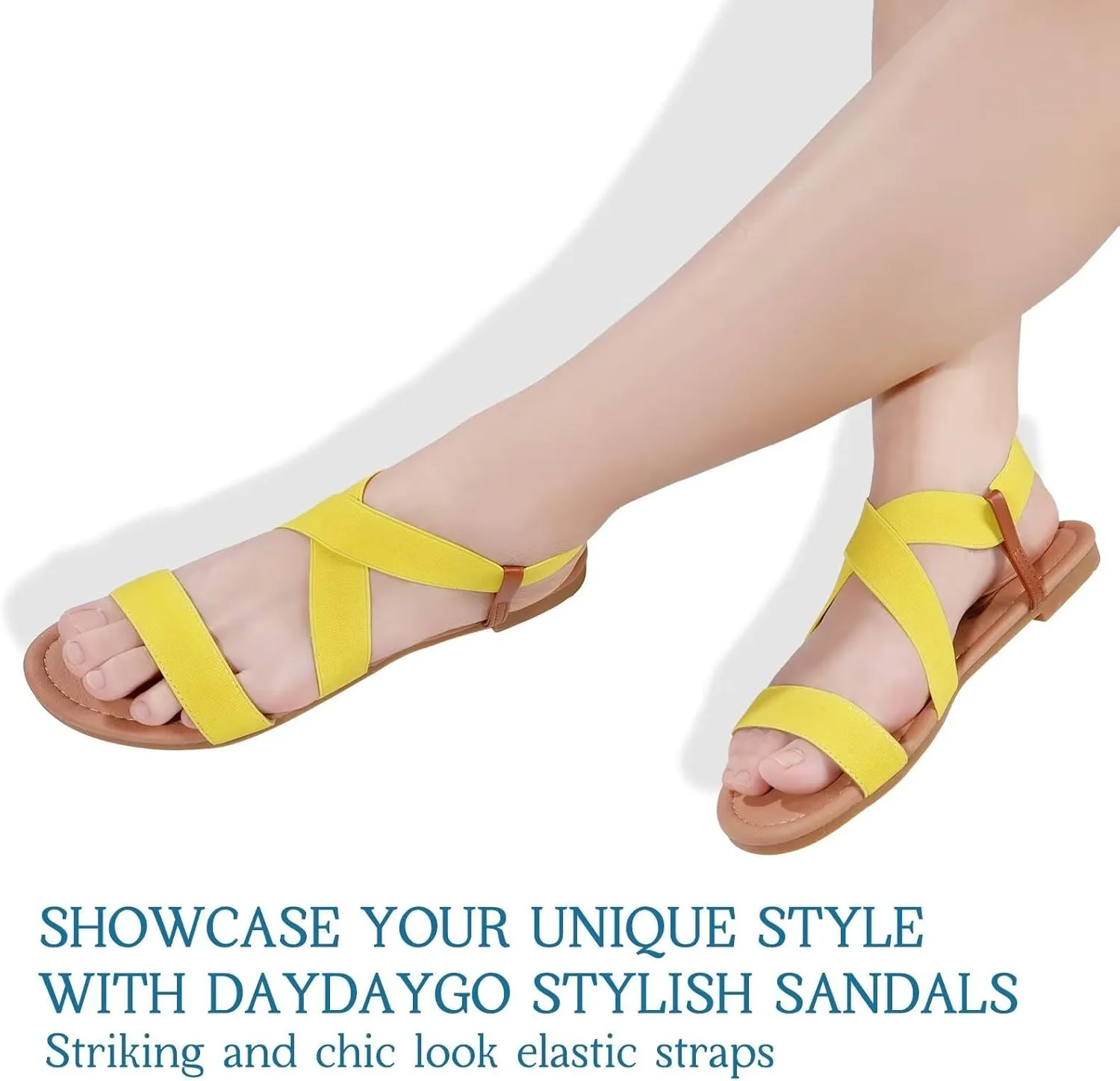 DAYDAYGO Women's Elastic Flat Sandals