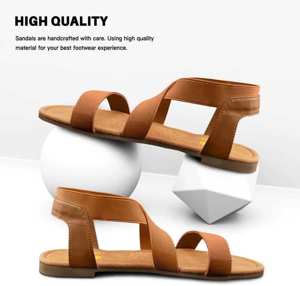 DAYDAYGO Women's Elastic Flat Sandals