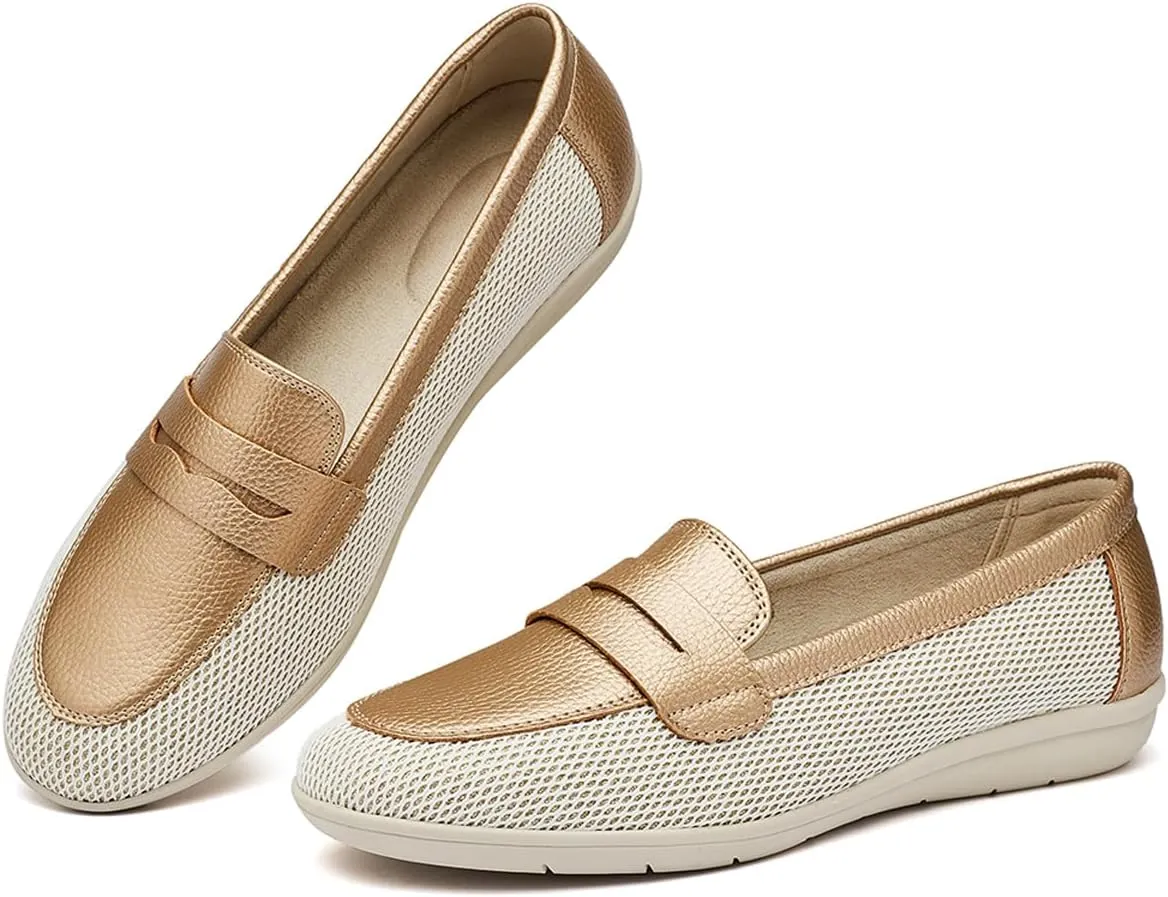 DeYashopin Women's Flats Shoes Non-Slip Ballet Shoes for Dressy Occasions,Walking and Driving Lightweight & Flexible for Comfort