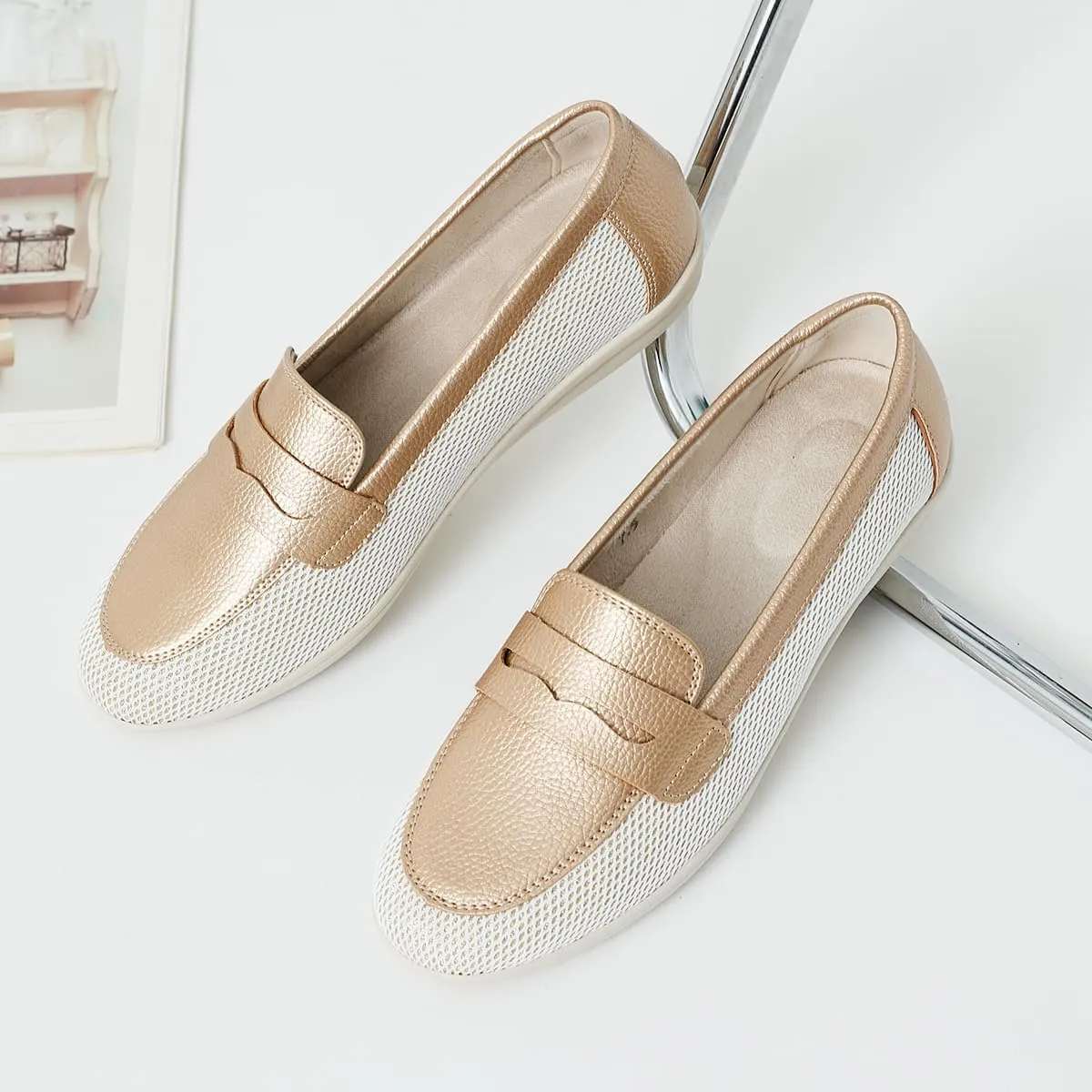 DeYashopin Women's Flats Shoes Non-Slip Ballet Shoes for Dressy Occasions,Walking and Driving Lightweight & Flexible for Comfort