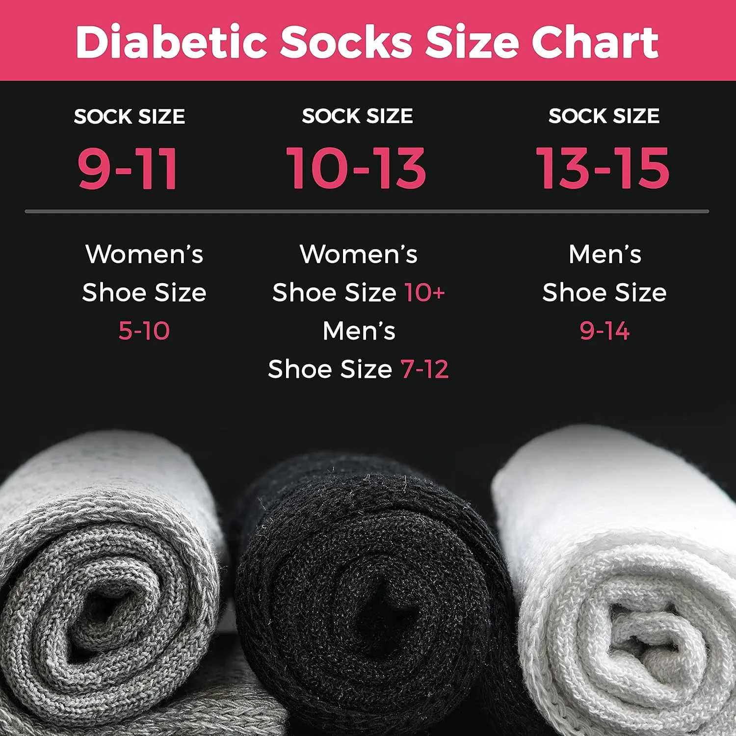 Diabetic Ankle Socks Mens Womens Non-Binding Socks Loose Fit 6 Pairs Debra Weitzner