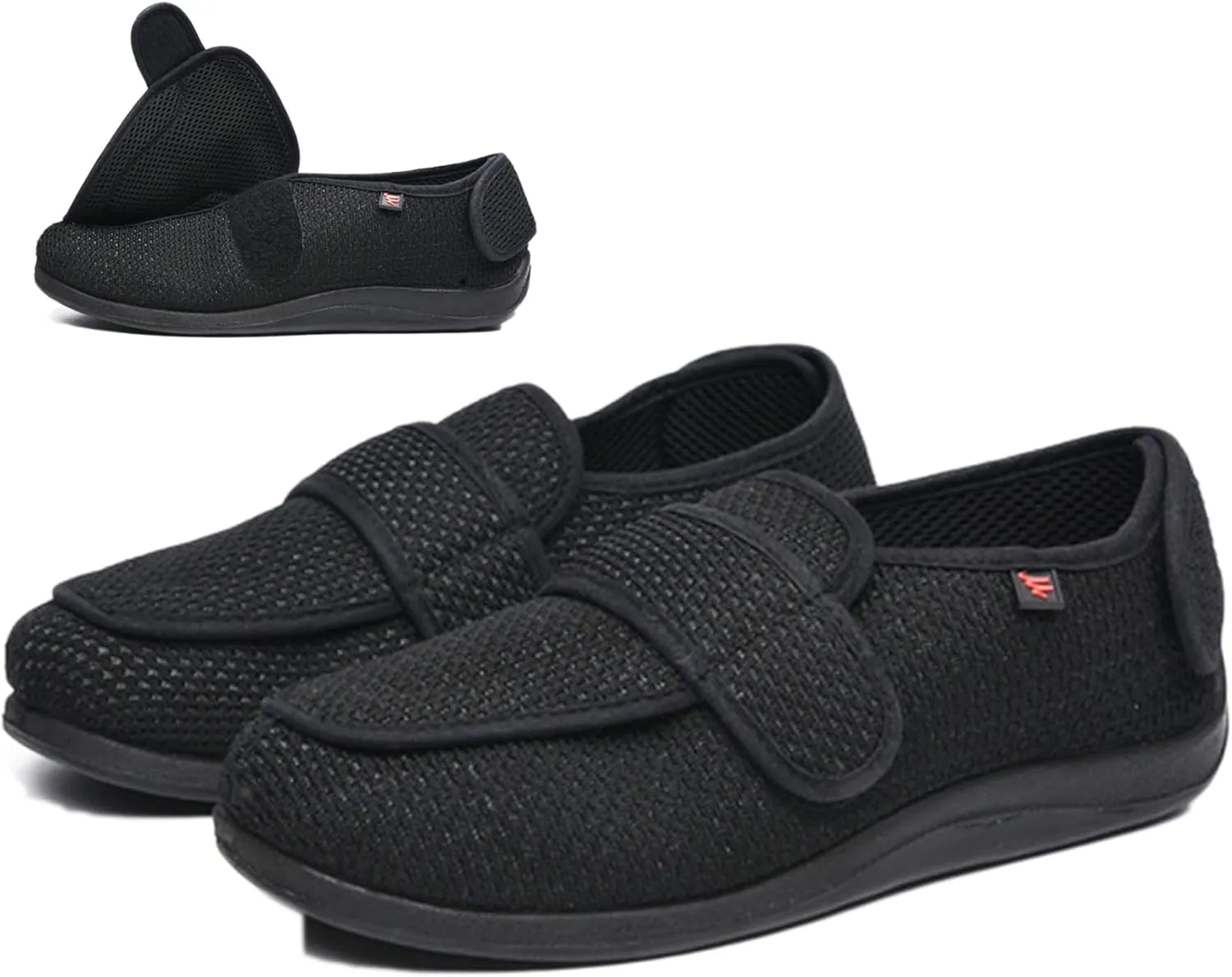 Diabetic Shoes for Men Comfortable and Breathable AdjustableWide Width Slip-on Shoes for Swollen Feet,Elderly,Edema