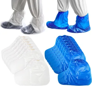 Disposable Plastic Boot Covers,Shoe Covers Disposable Waterproof Shoe Covers for Women Men Water Boots Cover Rainy Day Use Cover (20)