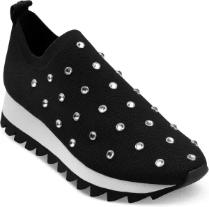 DKNY Women's Abbott Studded Knit Slip on Sneaker