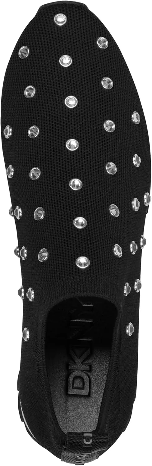 DKNY Women's Abbott Studded Knit Slip on Sneaker