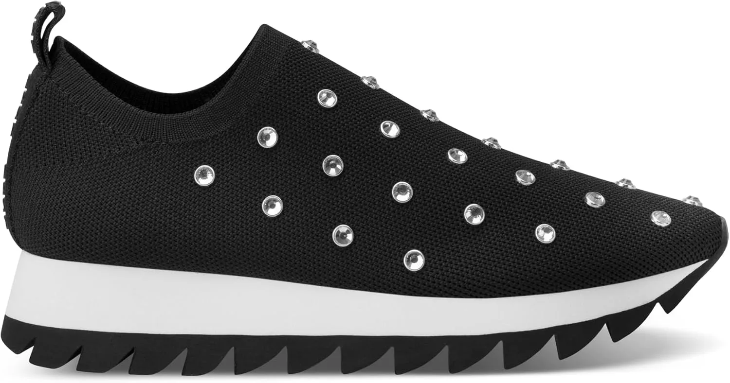 DKNY Women's Abbott Studded Knit Slip on Sneaker