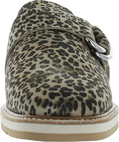Dolce Vita Women's Verna Mule, TAN/Black Dusted Leopard Suede, 6