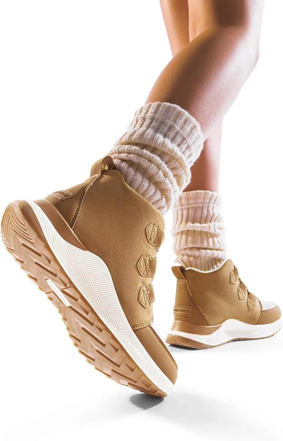 DREAM PAIRS Ankle Winter Boots for Women Waterproof Lace Up Anti-Slip Warm Snow Booties Fashion Sneaker Boots