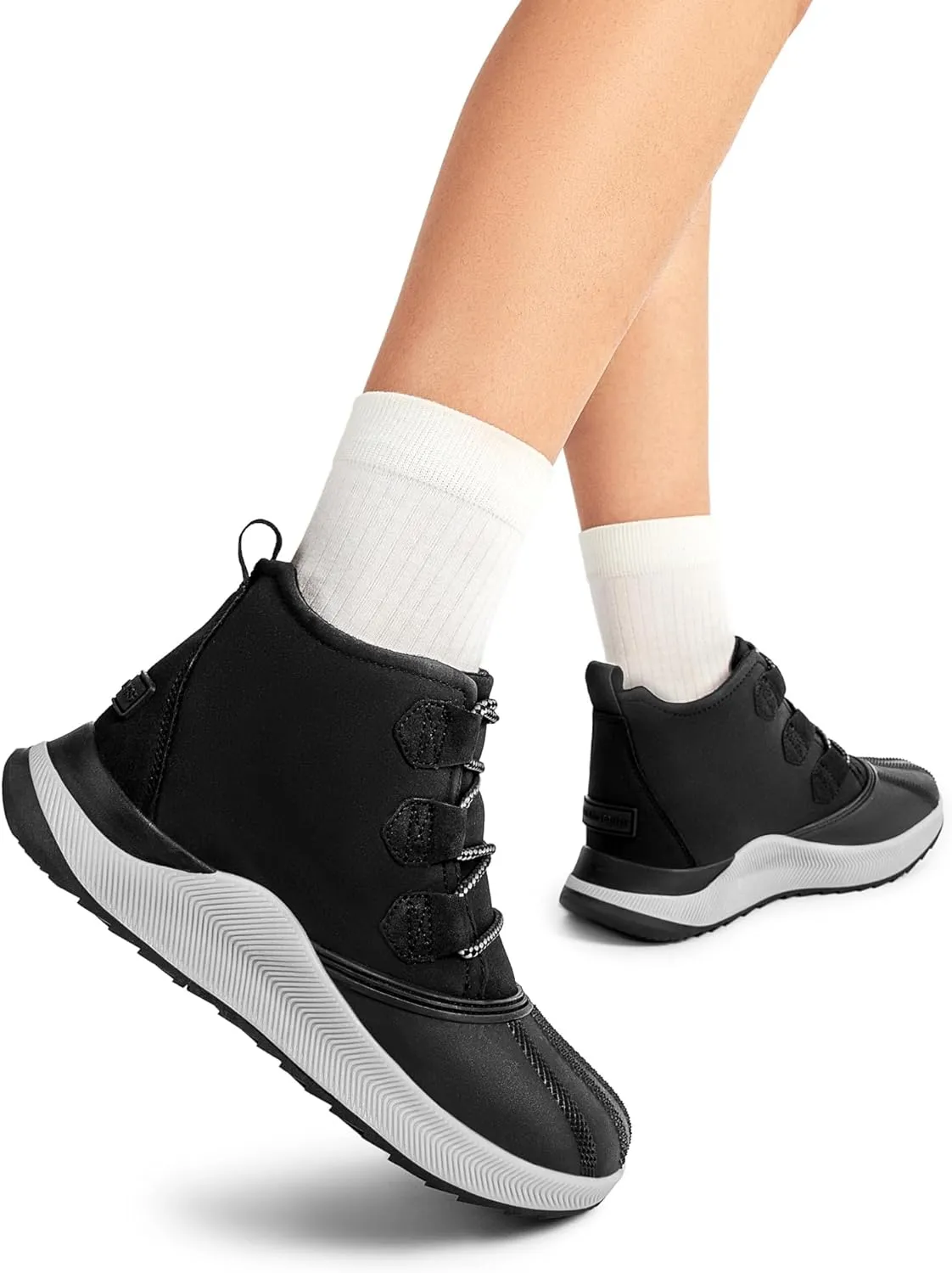 DREAM PAIRS Ankle Winter Boots for Women Waterproof Lace Up Anti-Slip Warm Snow Booties Fashion Sneaker Boots