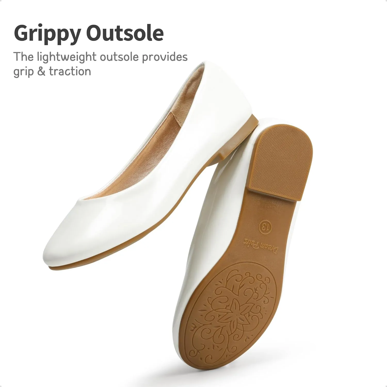 DREAM PAIRS Girls Dress Shoes Slip on Ballerina Flats for Wedding/Party