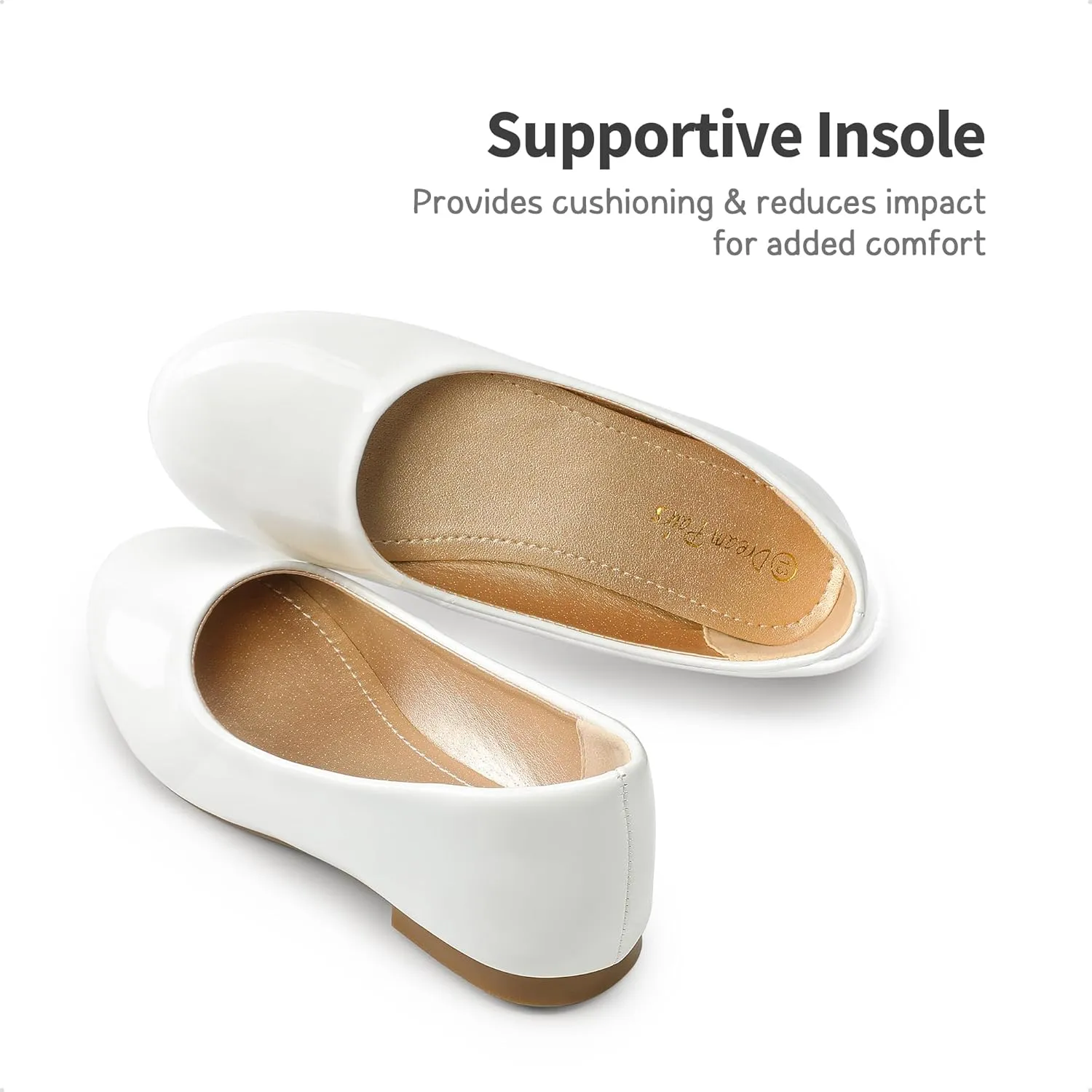 DREAM PAIRS Girls Dress Shoes Slip on Ballerina Flats for Wedding/Party