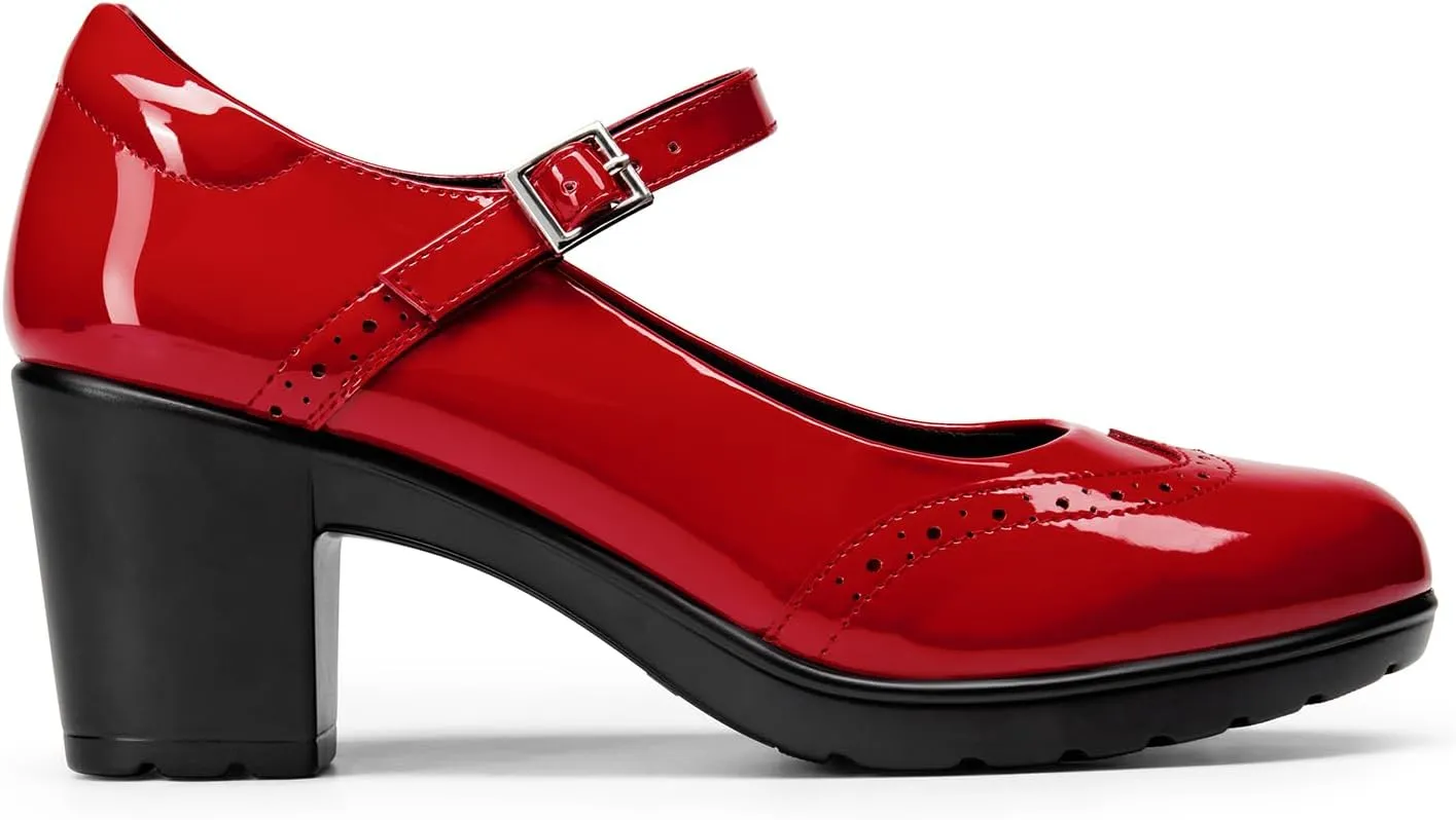 DREAM PAIRS Women's Oxfords Mary Jane Dress Shoes Heels for Women