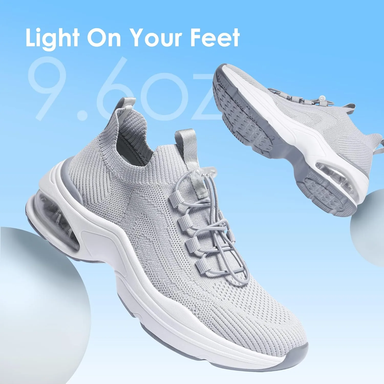 DREAM PAIRS Women's Slip On Walking Sneakers, Air Cushion Tennis Shoes, Slip Resistant Athletic Footwear for Nurse, Casual, Gym Workout