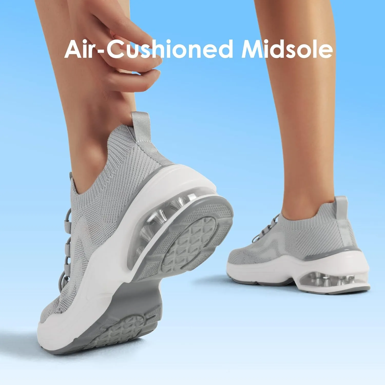 DREAM PAIRS Women's Slip On Walking Sneakers, Air Cushion Tennis Shoes, Slip Resistant Athletic Footwear for Nurse, Casual, Gym Workout