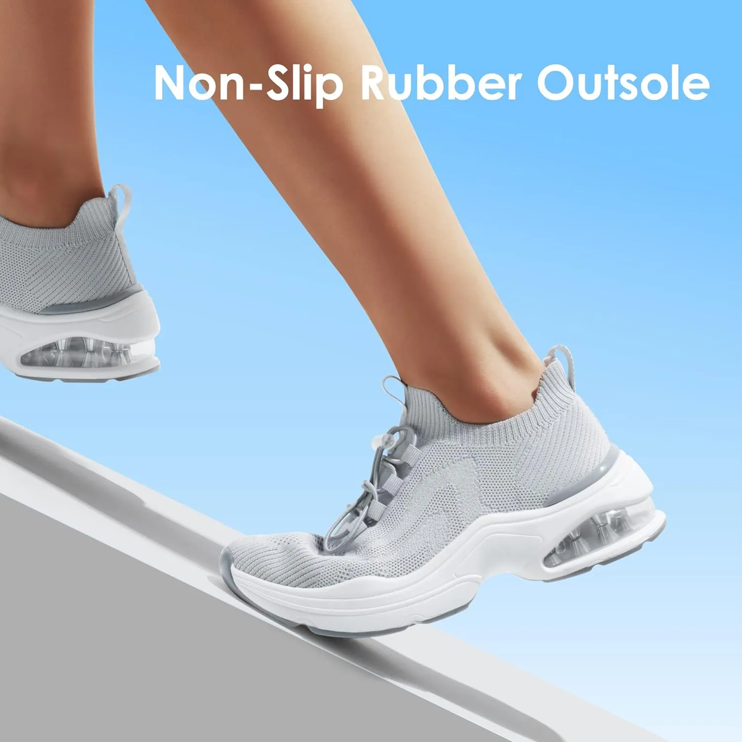 DREAM PAIRS Women's Slip On Walking Sneakers, Air Cushion Tennis Shoes, Slip Resistant Athletic Footwear for Nurse, Casual, Gym Workout