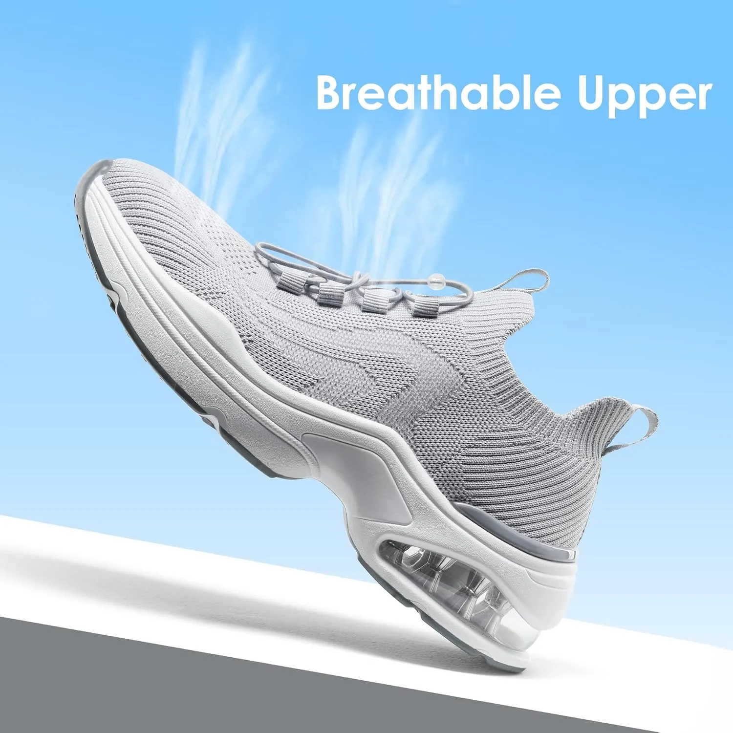 DREAM PAIRS Women's Slip On Walking Sneakers, Air Cushion Tennis Shoes, Slip Resistant Athletic Footwear for Nurse, Casual, Gym Workout