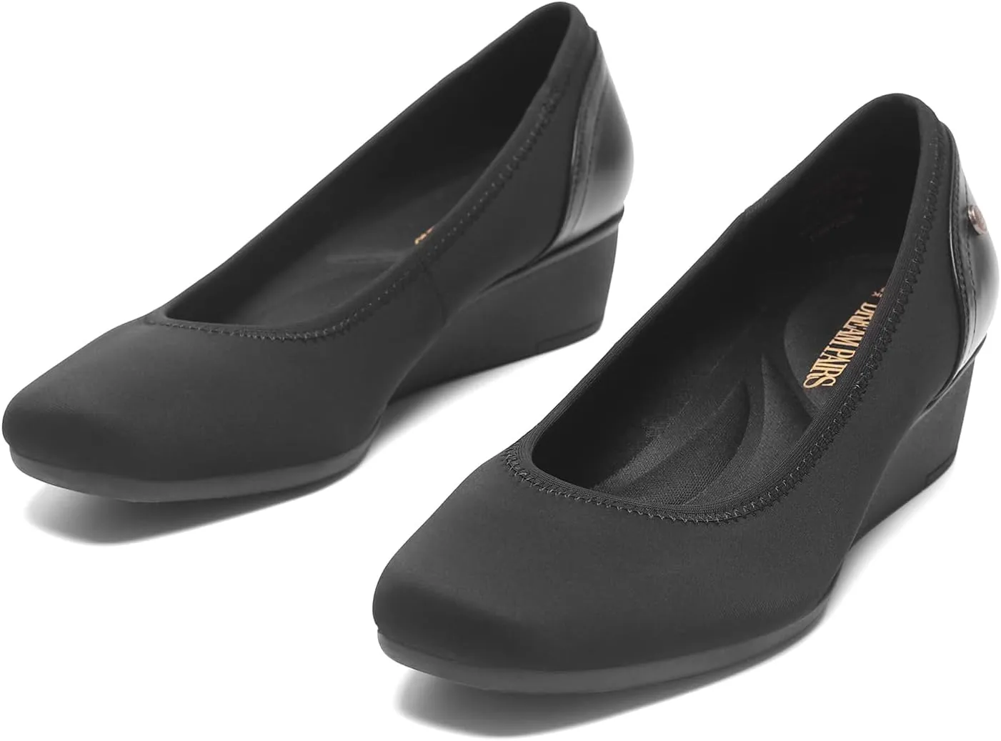 DREAM PAIRS Women's Wedge Shoes Closed Toe Low Heel Pumps Comfotable Dress Shoes