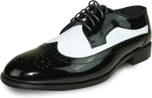 Dress Shoe JY03 Wing Tip Two-Tone Tuxedo for Wedding, Prom and Formal Event-Wide Width Available