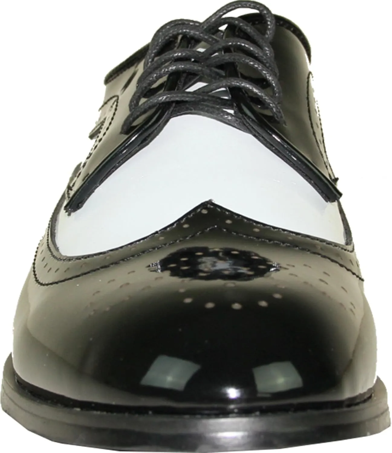 Dress Shoe JY03 Wing Tip Two-Tone Tuxedo for Wedding, Prom and Formal Event-Wide Width Available