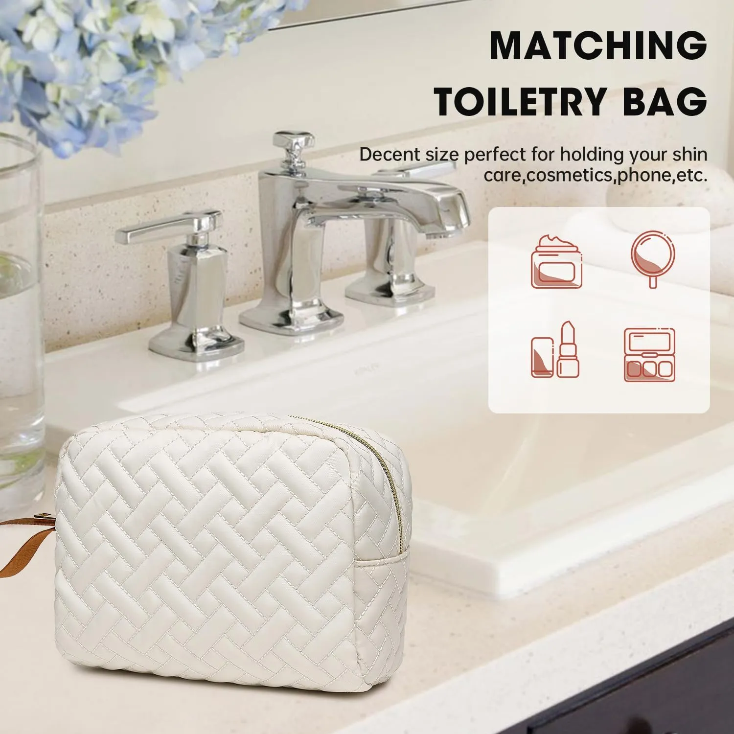 Duffle Bags for women,50L Quilted Travel Weekender Bag with Shoe Compartment, Large Carry On Overnight Tote Gym Bag