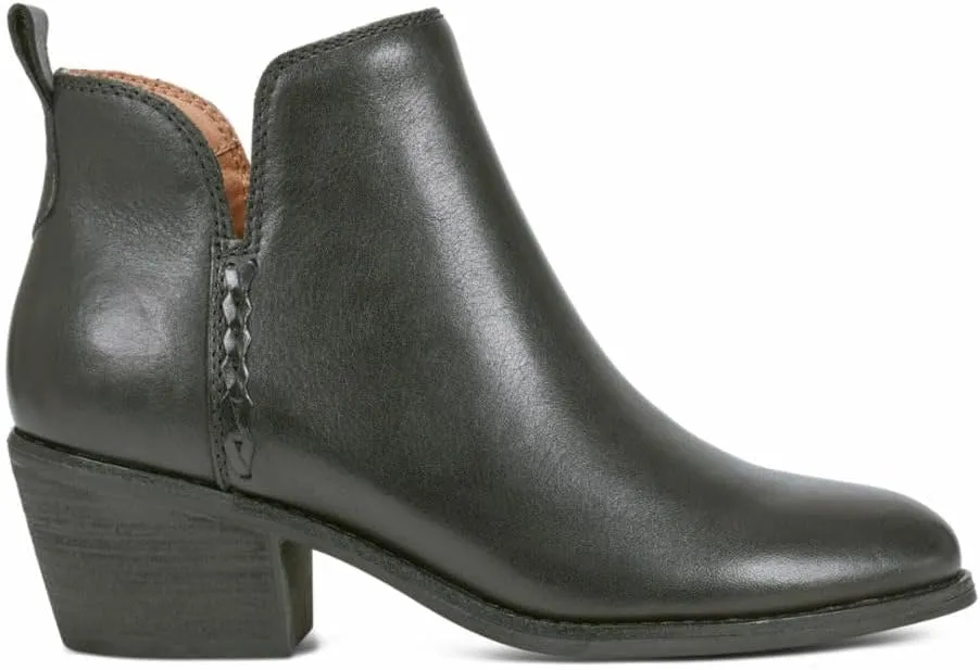 Earth Footwear, Marisole Block Heel Slip-on Casual Booties, Black 001, 8 M