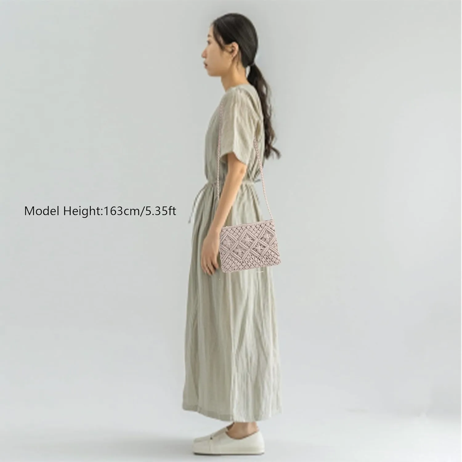 Eiyye Boho Crocheted Purses: Summer Beach Crossbody and Boho Shoulder Bags with Tassel