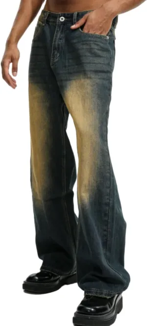 EMMIOL Mens Baggy Hip Hop Jeans Loose Fit Long Denim Pants Casual Trousers Streetwear
