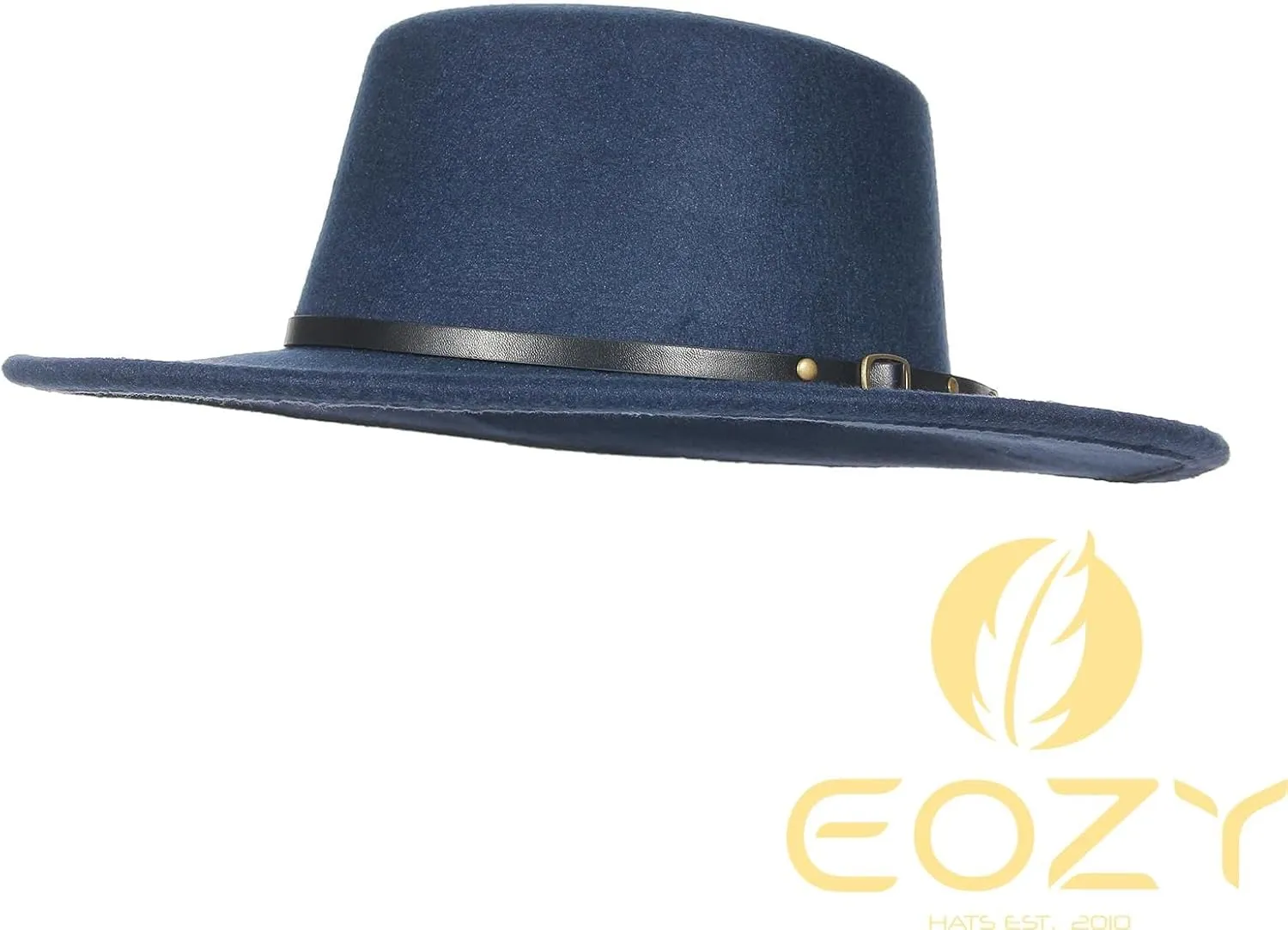 EOZY Women Men Classic Felt Fedora Hat Wide Brim Flat Top Jazz Panama Hat Casual Party Church Hat