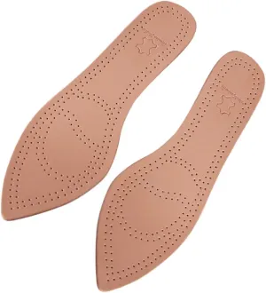 ERINGOGO 1Pair Pointed Cowhide Insoles Breathable Shoe Pads for High Heels Flat Shoes Comfort Cushioning Reduces Foot Pressure Fatigue