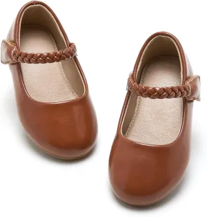 ESTINE Mary Jane Flats for Toddler Girls Little Kids Glittery Dress Princess Wedding Ballet Shoes