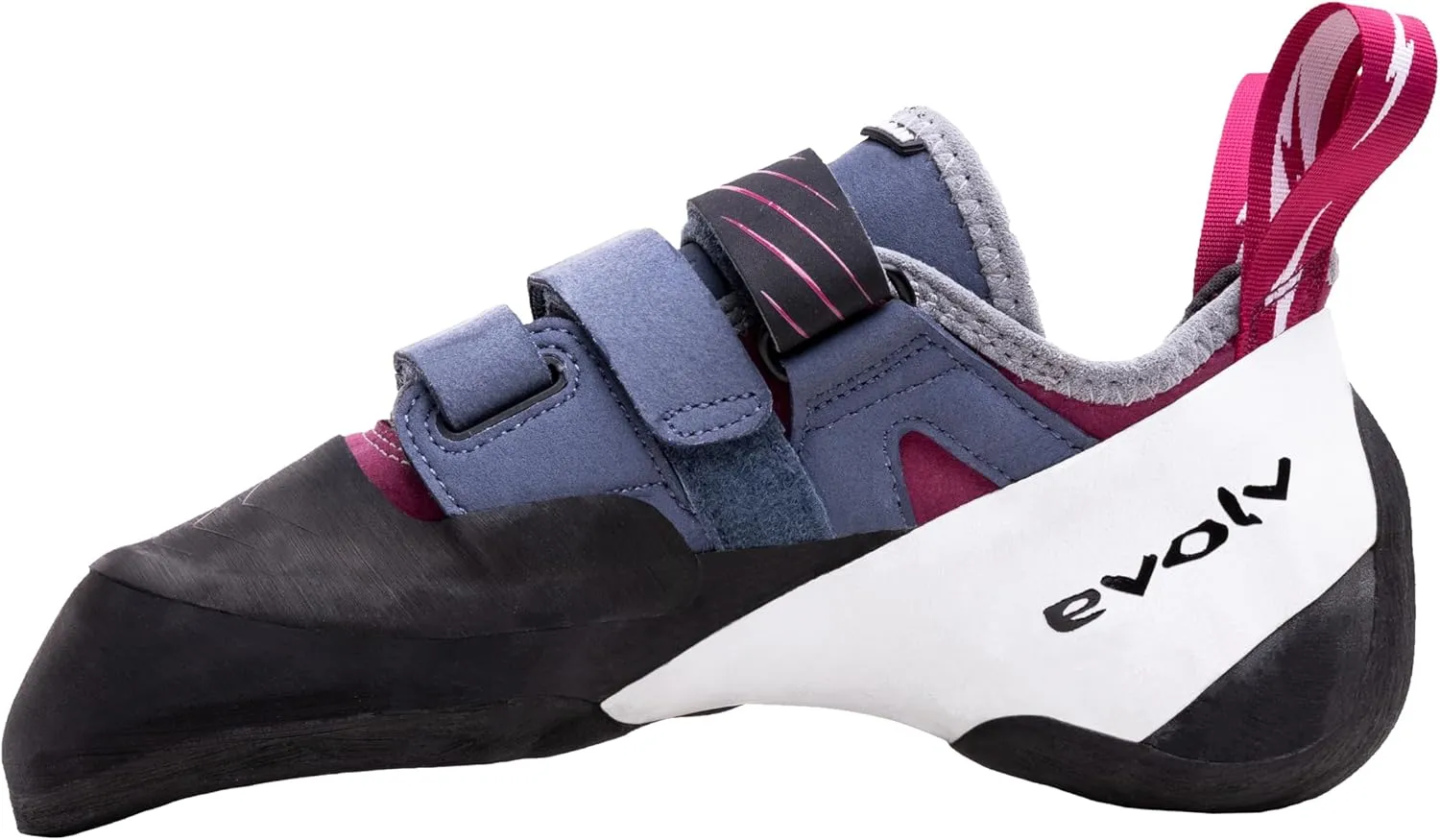 EVOLV Shaman LV Rock Climbing Shoe for Sport, Bouldering, & Multi-Pitch Climbing - Beet Red/Slate - 9.5 (US Women's)