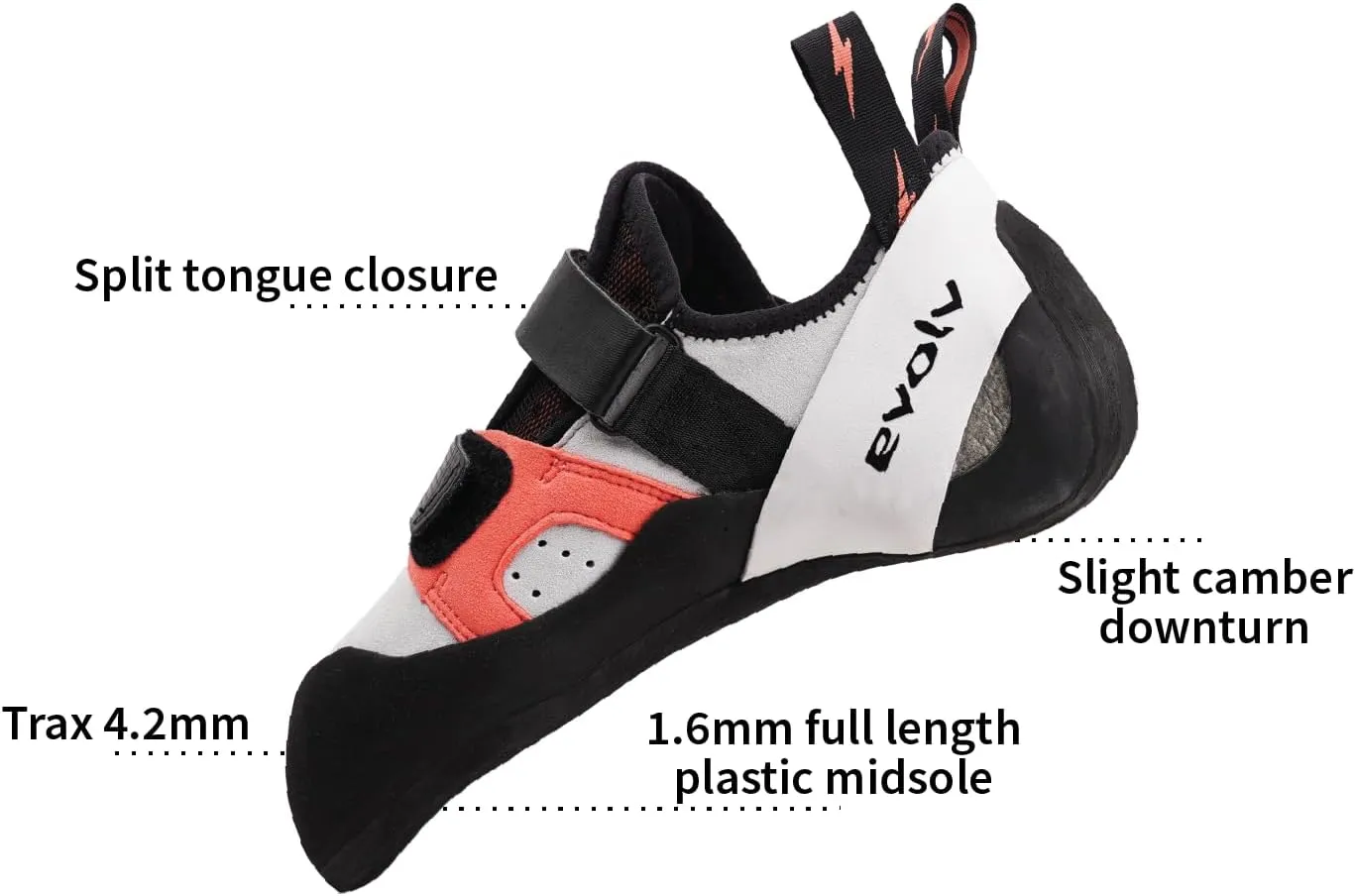EVOLV Women's Geshido Rock Climbing Shoe for Sport & Traditional Climbing