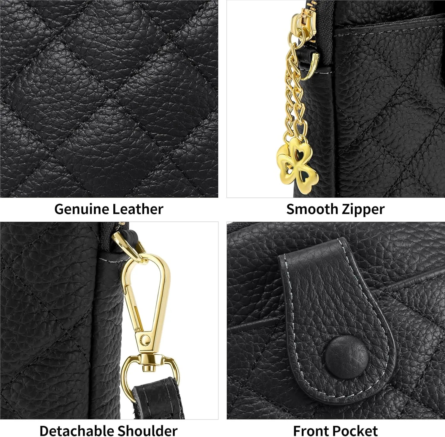 FALAN MULE Small Crossbody Bags for Women,Leather Trendy Cell Phone Bag Wallet Purses with Adjustable Strap