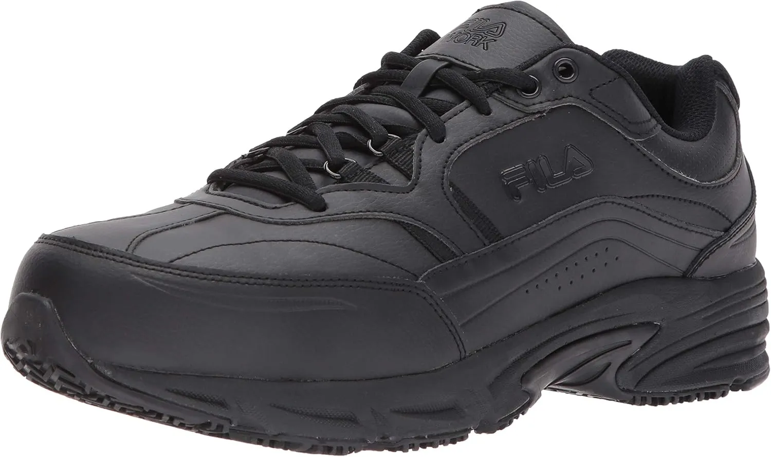 Fila Men's Memory Workshift Slip Resistant Steel Toe Work Shoes Hiking, Black, 8