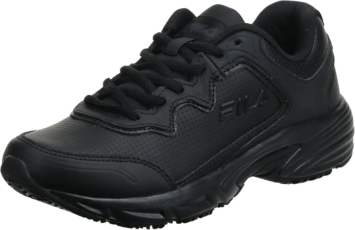 Fila womens Memory Fresh Start 2 Slip Resistant Running Food Service Shoe, Black, 7.5 US
