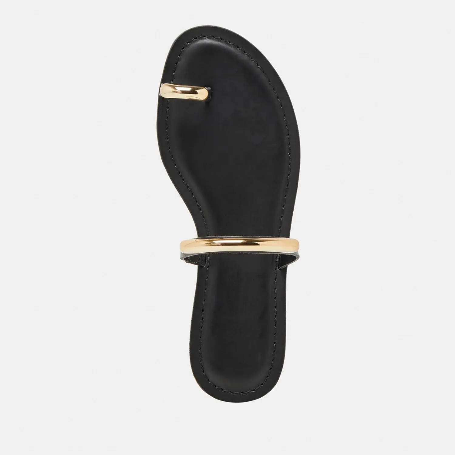 Flat Sandals for Women Metallic Toe Ring Slippers with Strap Comfortable Open Toe Summer Beach Flats Shoes