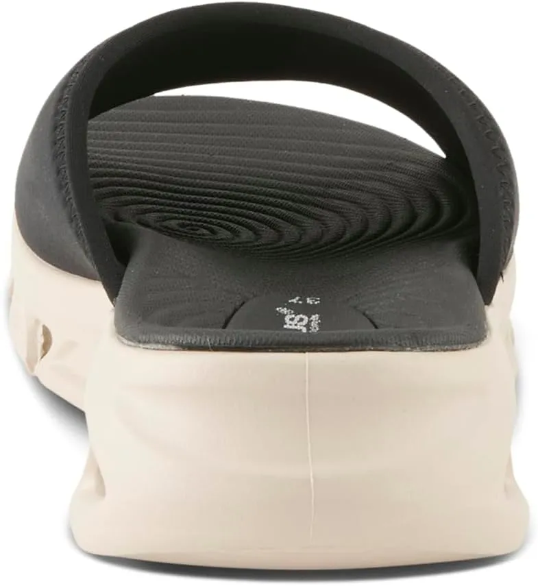 Flexus Women's HALEY Slides – Lycra Slip-On Sandals with Cushioned Footbed and Sporty EVA Outsole