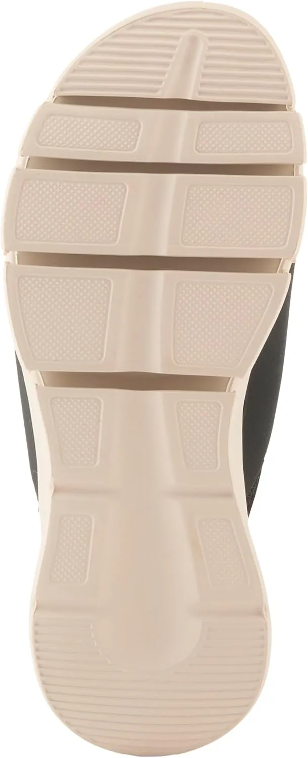 Flexus Women's HALEY Slides – Lycra Slip-On Sandals with Cushioned Footbed and Sporty EVA Outsole