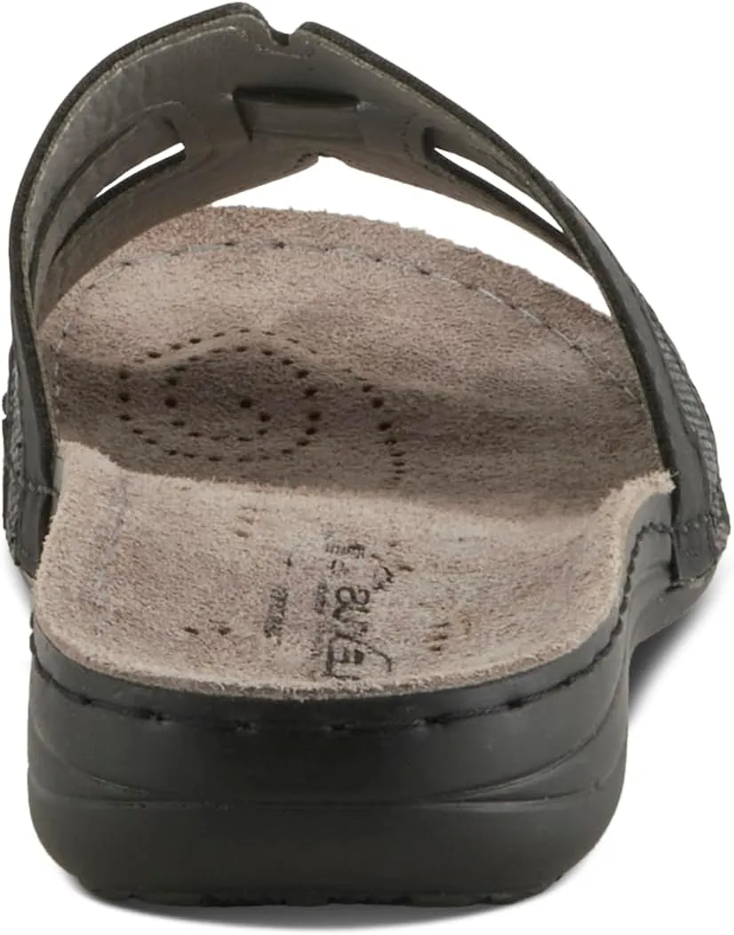 Flexus Women's TETHYS Slides – Italian-Made Slip-On Sandals with Arch Support and Cushioned Footbed