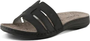 Flexus Women's TETHYS Slides – Italian-Made Slip-On Sandals with Arch Support and Cushioned Footbed
